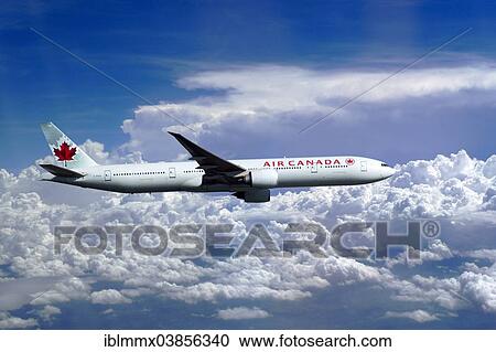 "Air Canada, Boeing 777-333 ER, in flight" View Large Photo Image Stock Image - "Air Canada, Boeing 777-333 ER, in flight". Fotosearch