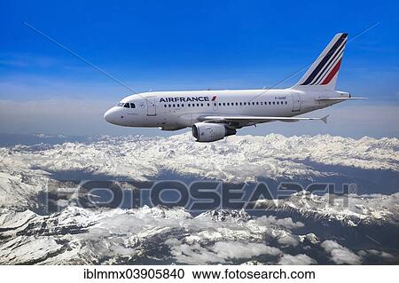 "Air France Airbus A318-111 in flight over mountains, Switzerland, Europe" View Large Photo Image Stock Image - "Air France Airbus A318-111 in flight over mountains, Switzerland, Europe". Fotosearch