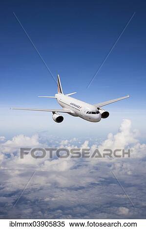 Stock Photography - Air France Airbus A318-111 in flight. Fotosearch