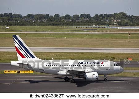"Airfrance F-GUGG Airbus A 318 aircraft on the manoeuvring area, Duesseldorf International Airport, Duesseldorf, North Rhine-Westphalia, Germany, Europe" View Large Photo Image Stock Photo - "Airfrance F-GUGG Airbus A 318 aircraft on the manoeuvring area, Duesseldorf International Airport, Duesseldorf, North Rhine-Westphalia, Germany, Europe". Fotosearch