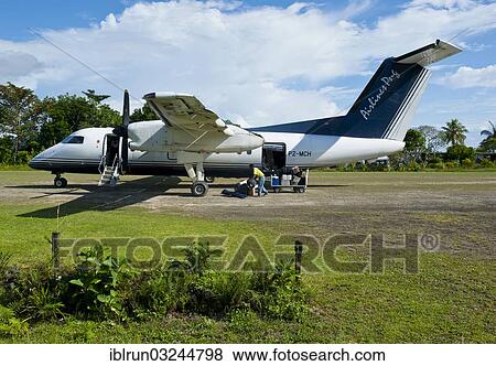 "Airplane on the very small Seghe airport, Marovo Lagoon, Western Province, Solomon Islands, Oceania" View Large Photo Image Stock Photo - "Airplane on the very small Seghe airport, Marovo Lagoon, Western Province, Solomon Islands, Oceania". Fotosearch