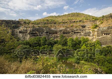 Stock Photography - "Ajanta Caves, UNESCO World Heritage site, Aurangabad district, Maharashtra, India, Asia". Fotosearch