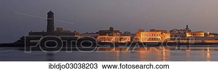 "Al-Ayjah Lighthouse at the entrance of the laguna of Sur at dawn, Sur, Ash Sharqiyah, Oman, Asia" View Large Photo Image Stock Image - "Al-Ayjah Lighthouse at the entrance of the laguna of Sur at dawn, Sur, Ash Sharqiyah, Oman, Asia". Fotosearch