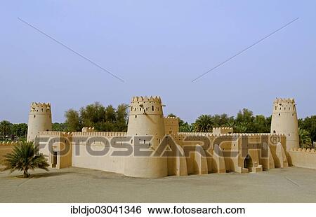 Stock Photograph - "Al Jahili Fort, Al Ain, Abu Dhabi, United Arab Emirates, Asia". Fotosearch