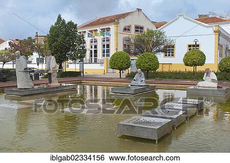 Stock Photograph - "Al Mouhatamid Ibn Abbad plaza, Silves, Algarve, Portugal, Europe". Fotosearch