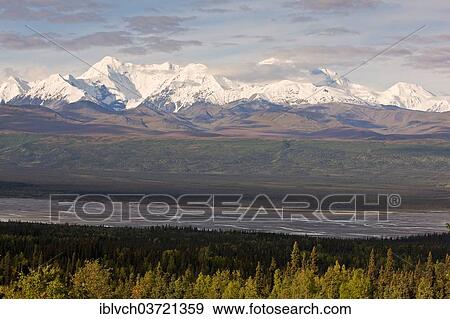 "Alaska Range in autumn, Alaska Highway, Alaska, USA" View Large Photo Image Stock Photo - "Alaska Range in autumn, Alaska Highway, Alaska, USA". Fotosearch
