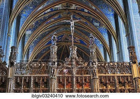 "Albi Cathedral, formally the Cathedral of Saint Cecilia, Cathedrale Sainte-Cecile d'Albi, interior, historic center, Albi, Departement Tarn, Midi-Pyrenees, France, Europe" View Large Photo Image Stock Image - "Albi Cathedral, formally the Cathedral of Saint Cecilia, Cathedrale Sainte-Cecile d'Albi, interior, historic center, Albi, Departement Tarn, Midi-Pyrenees, France, Europe". Fotosearch