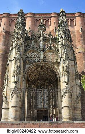 "Albi Cathedral, formally the Cathedral of Saint Cecilia, Cathedrale Sainte-Cecile d'Albi, with its Gothic portal, historic center, Albi, Departement Tarn, Midi-Pyrenees, France, Europe" View Large Photo Image Stock Image - "Albi Cathedral, formally the Cathedral of Saint Cecilia, Cathedrale Sainte-Cecile d'Albi, with its Gothic portal, historic center, Albi, Departement Tarn, Midi-Pyrenees, France, Europe". Fotosearch