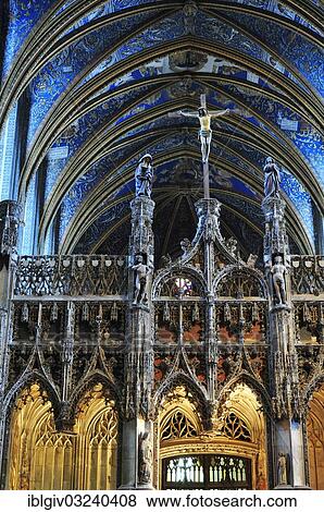 "Albi Cathedral, formally the Cathedral of Saint Cecilia, Cathedrale Sainte-Cecile d'Albi, interior, historic center, Albi, Departement Tarn, Midi-Pyrenees, France, Europe" View Large Photo Image Stock Photo - "Albi Cathedral, formally the Cathedral of Saint Cecilia, Cathedrale Sainte-Cecile d'Albi, interior, historic center, Albi, Departement Tarn, Midi-Pyrenees, France, Europe". Fotosearch