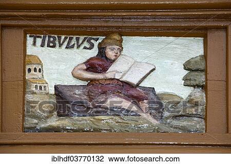 "Albius Tibullus, wood carving, Alte Lateinschule Alfeld building, Alfeld, Lower Saxony, Germany, Europe" View Large Photo Image Stock Image - "Albius Tibullus, wood carving, Alte Lateinschule Alfeld building, Alfeld, Lower Saxony, Germany, Europe". Fotosearch