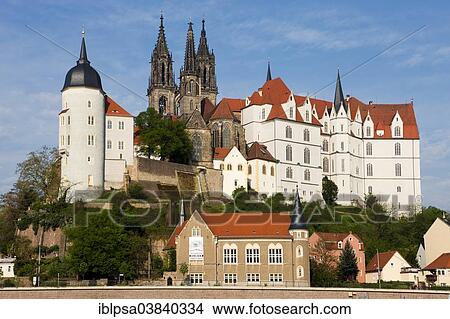 "Albrechtsburg and Meissen Cathedral on the Elbe river in Meissen, Saxony, Germany, Europe" View Large Photo Image Picture - "Albrechtsburg and Meissen Cathedral on the Elbe river in Meissen, Saxony, Germany, Europe". Fotosearch