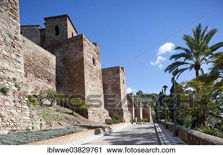 "Alcazaba, Moorish fortress, Castillo de Gibralfaro castle on Mount Gibralfaro, Malaga, Andalusia, Spain, Europe" View Large Photo Image Stock Image - "Alcazaba, Moorish fortress, Castillo de Gibralfaro castle on Mount Gibralfaro, Malaga, Andalusia, Spain, Europe". Fotosearch
