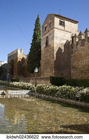 Stock Image - "Alcazar of Cordoba, Cordoba, Andalusia, Spain, Europe, PublicGround, Europe". Fotosearch