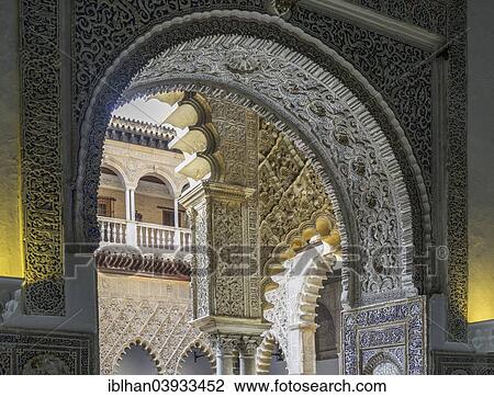Stock Image - "Alcazar Palace, Seville, Andalusia, Spain, Europe". Fotosearch