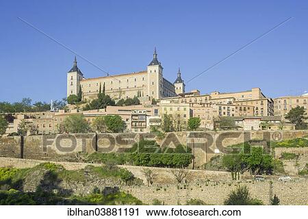 Stock Image - "Alcazar, Toledo, Castilla-La Mancha, Spain, Europe". Fotosearch