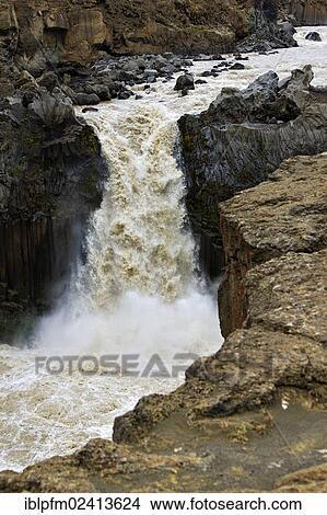 Aldeyjarfoss waterfall, Sprengisandur, Northern Iceland, Europe View Large Photo Image Picture - Aldeyjarfoss waterfall, Sprengisandur, Northern Iceland, Europe. Fotosearch