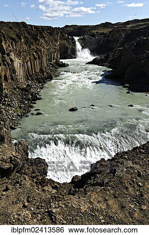 Aldeyjarfoss waterfall, Sprengisandur, Northern Iceland, Europe View Large Photo Image Stock Photograph - Aldeyjarfoss waterfall, Sprengisandur, Northern Iceland, Europe. Fotosearch