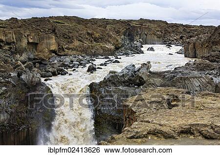 Aldeyjarfoss waterfall, Sprengisandur, Northern Iceland, Europe View Large Photo Image Stock Photograph - Aldeyjarfoss waterfall, Sprengisandur, Northern Iceland, Europe. Fotosearch
