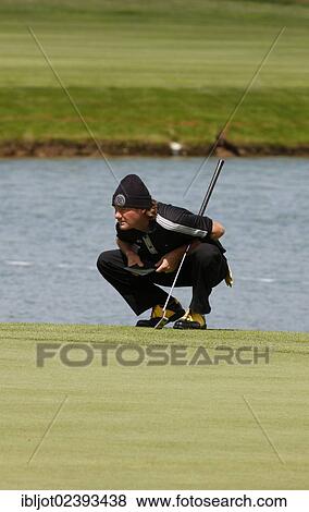 "Alex Cejka, German professional golfer, reading the putting green at the 9th hole, BMW International Open golf tournament, Gut Laerchenhof golf course in Pulheim, North Rhine-Westphalia, Germany, Europe" View Large Photo Image Stock Photo - "Alex Cejka, German professional golfer, reading the putting green at the 9th hole, BMW International Open golf tournament, Gut Laerchenhof golf course in Pulheim, North Rhine-Westphalia, Germany, Europe". Fotosearch