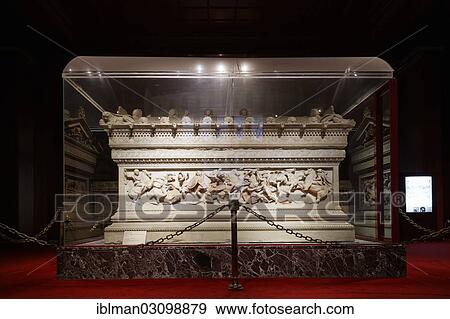 Stock Photo - "Alexander Sarcophagus, Istanbul Archaeology Museum, Sarayburnu, Istanbul, European side, Istanbul Province, Turkey, European side, Europe". Fotosearch