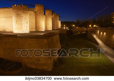 Stock Image - "Aljaferia Palace, Zaragoza, Aragon, Spain, Europe". Fotosearch