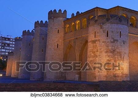 "Aljaferia Palace, Zaragoza, Aragon, Spain, Europe" View Large Photo Image Stock Photo - "Aljaferia Palace, Zaragoza, Aragon, Spain, Europe". Fotosearch
