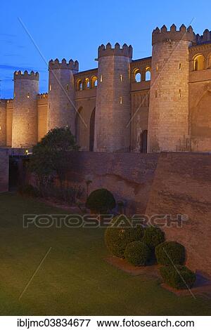 "Aljaferia Palace, Zaragoza, Aragon, Spain, Europe" View Large Photo Image Stock Photo - "Aljaferia Palace, Zaragoza, Aragon, Spain, Europe". Fotosearch