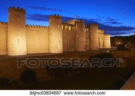 "Aljaferia Palace, Zaragoza, Aragon, Spain, Europe" View Large Photo Image Stock Photo - "Aljaferia Palace, Zaragoza, Aragon, Spain, Europe". Fotosearch