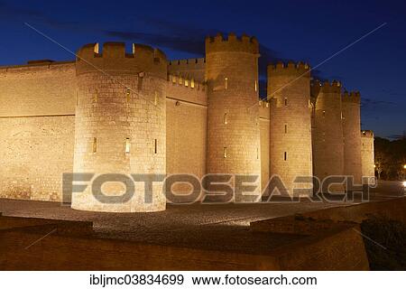 "Aljaferia Palace, Zaragoza, Aragon, Spain, Europe" View Large Photo Image Stock Photo - "Aljaferia Palace, Zaragoza, Aragon, Spain, Europe". Fotosearch