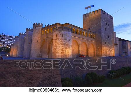 "Aljaferia Palace, Zaragoza, Aragon, Spain, Europe" View Large Photo Image Stock Photography - "Aljaferia Palace, Zaragoza, Aragon, Spain, Europe". Fotosearch