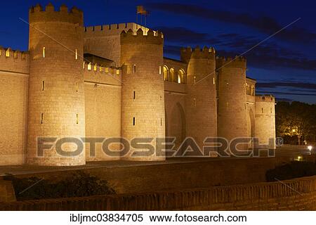 "Aljaferia Palace, Zaragoza, Aragon, Spain, Europe" View Large Photo Image Stock Photography - "Aljaferia Palace, Zaragoza, Aragon, Spain, Europe". Fotosearch