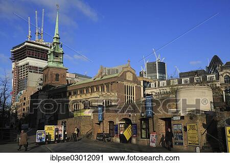 "All Hallows by the Tower Church in front of the high-rise construction site of 20 Fenchurch Street, City of London, London, London region, England, United Kingdom, Europe" View Large Photo Image Stock Image - "All Hallows by the Tower Church in front of the high-rise construction site of 20 Fenchurch Street, City of London, London, London region, England, United Kingdom, Europe". Fotosearch