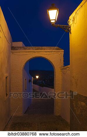 "Alley, at night, White Town of Arcos de la Frontera, Cadiz province, Andalusia, Spain, Europe" View Large Photo Image Stock Photo - "Alley, at night, White Town of Arcos de la Frontera, Cadiz province, Andalusia, Spain, Europe". Fotosearch