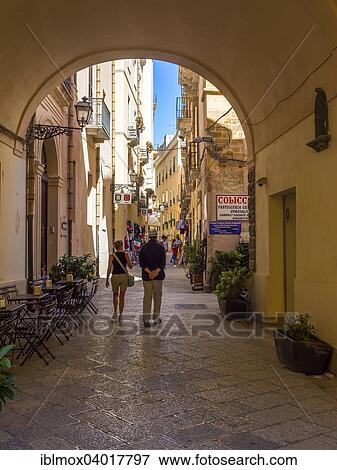 Stock Photo - "Alley in the old town, Trapani, Province of Trapani, Sicily, Italy, Europe". Fotosearch