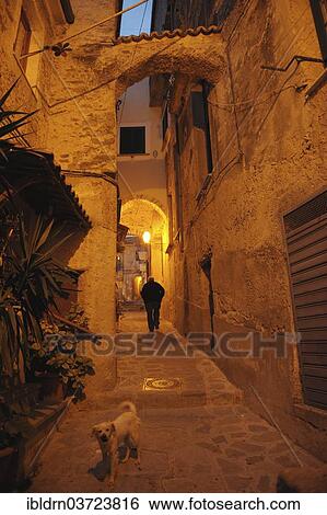 "Alleyway, evening mood, dusk, Castellabate, Province of Salerno, Campania, Italy, Europe" View Large Photo Image Stock Photograph - "Alleyway, evening mood, dusk, Castellabate, Province of Salerno, Campania, Italy, Europe". Fotosearch