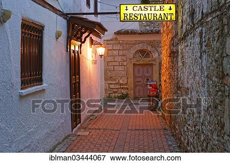 Stock Photo - "Alleyway in the bazaar district of Kusadasi, Kusadasi, Aydin province, Aegean region, Turkey, Asia". Fotosearch