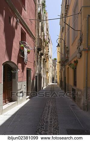 "Alleyway in the historic quarter of Castello in Casteddu, Cagliari, Sardinia, Italy, Europe" View Large Photo Image Stock Photo - "Alleyway in the historic quarter of Castello in Casteddu, Cagliari, Sardinia, Italy, Europe". Fotosearch