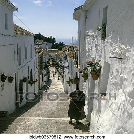"Alleyway in the white village, Mijas, Andalusia, Spain, Europe" View Large Photo Image Stock Image - "Alleyway in the white village, Mijas, Andalusia, Spain, Europe". Fotosearch
