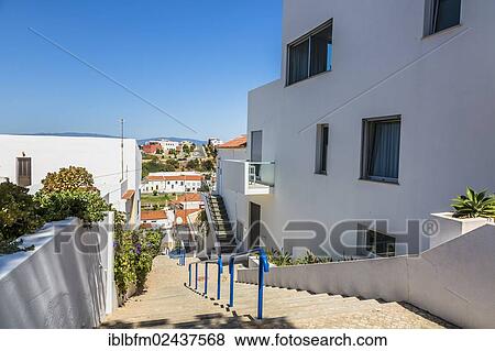 "Alleyway, steps, fishing village of Ferragudo, Algarve, Portugal, Europe" View Large Photo Image Stock Photo - "Alleyway, steps, fishing village of Ferragudo, Algarve, Portugal, Europe". Fotosearch