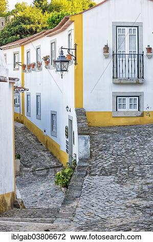 "Alleyways, Obidos, Leiria District, Portugal, Europe" View Large Photo Image Stock Image - "Alleyways, Obidos, Leiria District, Portugal, Europe". Fotosearch