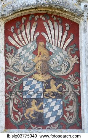 "Alliance coat of arms on the castle wall, Burghausen Castle, Burghausen, Upper Bavaria, Bavaria, Germany, Europe" View Large Photo Image Stock Photo - "Alliance coat of arms on the castle wall, Burghausen Castle, Burghausen, Upper Bavaria, Bavaria, Germany, Europe". Fotosearch