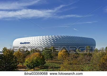 "Allianz Arena, Froettmaning, Munich, Upper Bavaria, Bavaria, Germany, Europe" View Large Photo Image Stock Photo - "Allianz Arena, Froettmaning, Munich, Upper Bavaria, Bavaria, Germany, Europe". Fotosearch