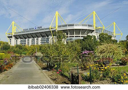 "Allotment gardens in front of Signal Iduna Park, Dortmund, North Rhine-Westphalia, Germany, Europe, PublicGround, Europe" View Large Photo Image Stock Photo - "Allotment gardens in front of Signal Iduna Park, Dortmund, North Rhine-Westphalia, Germany, Europe, PublicGround, Europe". Fotosearch