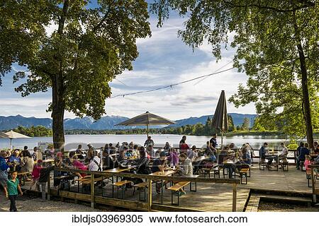 "Alpenblick"""" beer garden at Staffelsee Lake, near Uffing, Upper Bavaria, Bavaria, Germany, Europe" View Large Photo Image Stock Photography - "Alpenblick"""" beer garden at Staffelsee Lake, near Uffing, Upper Bavaria, Bavaria, Germany, Europe". Fotosearch