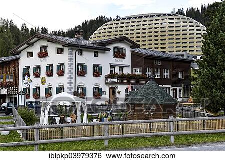 "Alpenpension Stilli guesthouse and the InterContinental Hotel, Davos, Canton of Graubunden, Switzerland, Europe" View Large Photo Image Stock Photograph - "Alpenpension Stilli guesthouse and the InterContinental Hotel, Davos, Canton of Graubunden, Switzerland, Europe". Fotosearch