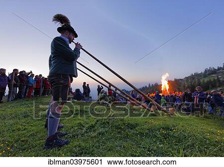 "Alphorn players and bonfires, summer solstice festival at the Kampenwand, Aschau im Chiemgau, Chiemgau Alps, Upper Bavaria, Bavaria, Germany, Europe" View Large Photo Image Stock Image - "Alphorn players and bonfires, summer solstice festival at the Kampenwand, Aschau im Chiemgau, Chiemgau Alps, Upper Bavaria, Bavaria, Germany, Europe". Fotosearch