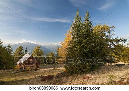 Stock Photograph - "Alpine chalet in autumn, Lungau Region, Salzburg, Austria, Europe". Fotosearch