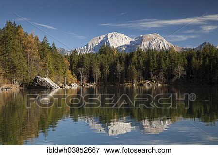 "Alpine landscape with Hoher Goll Mountain at Lake Hintersee, Berchtesgaden National Park, Ramsau, Berchtesgadener Land district, Upper Bavaria, Bavaria, Germany, Europe" View Large Photo Image Stock Photo - "Alpine landscape with Hoher Goll Mountain at Lake Hintersee, Berchtesgaden National Park, Ramsau, Berchtesgadener Land district, Upper Bavaria, Bavaria, Germany, Europe". Fotosearch