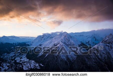 Stock Photo - "Alpine panorama from Venet mountain towards the west and Arlberg mountain, Venet, Zams, Tyrol, Austria, Europe". Fotosearch