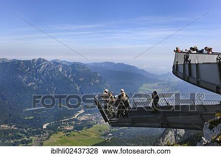 "AlpspiX, viewing platform at the Alpspitzbahn mountain station, Alpspitze, Wetterstein Mountains, Garmisch-Partenkirchen, Upper Bavaria, Bavaria, Germany, Europe" View Large Photo Image Stock Photo - "AlpspiX, viewing platform at the Alpspitzbahn mountain station, Alpspitze, Wetterstein Mountains, Garmisch-Partenkirchen, Upper Bavaria, Bavaria, Germany, Europe". Fotosearch
